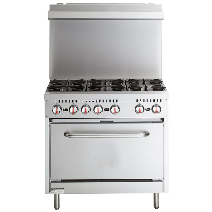Infernus 6 Burner Range Oven with Splashback Universal Catering